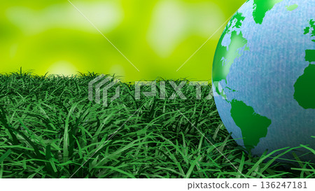 Green Earth Sustainability Environment Nature Concept 3d render. Green Earth Sustainability Environment Nature Concept 3d render. 136247181