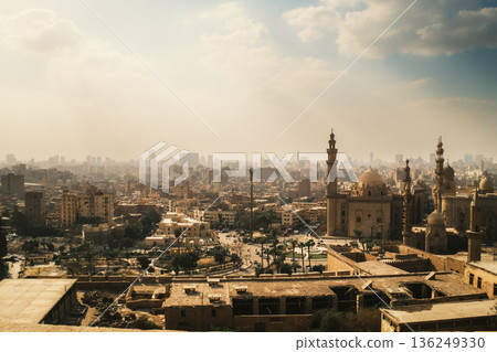 Skyline Of Cairo City With Clouds 136249330