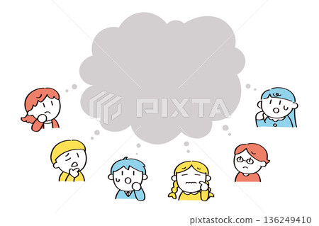 Illustration of frustrated children 136249410