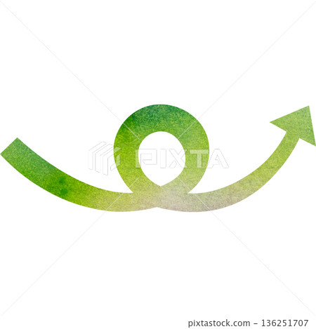 Beautiful watercolor arrow icon image illustration 136251707