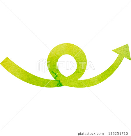 Beautiful watercolor arrow icon image illustration 136251710