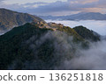 View of Takeda Castle (aerial view) 136251818