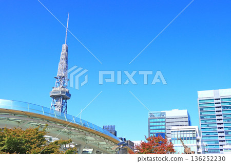 愛知縣名古屋市名古屋電視塔和綠洲21的風景 愛知縣名古屋市名古屋電視塔和綠洲21的風景 136252230