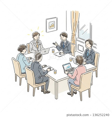 商務會議插圖 136252240