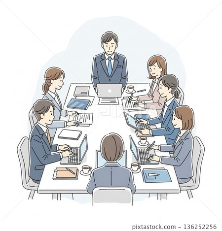 商務會議插圖 商務會議插圖 136252256