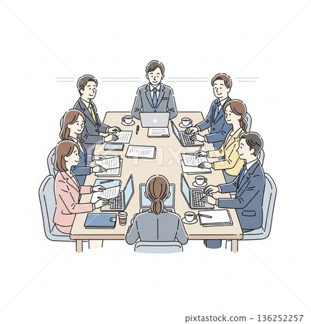 Business meeting illustration 136252257