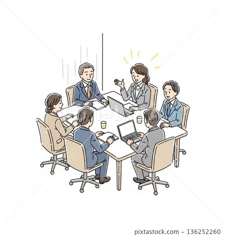 商務會議插圖 136252260