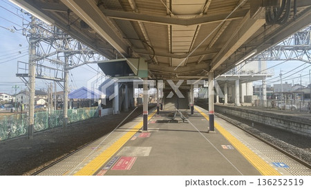 東武東上線武藏嵐山月台風景 136252519