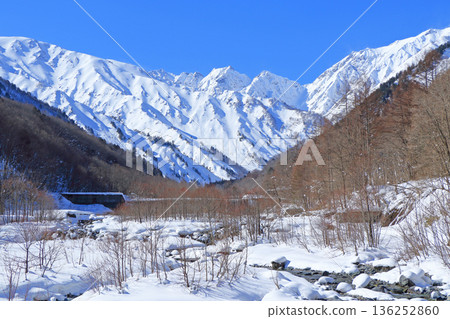 北阿爾卑斯山脈,後立山山脈,冬季的吹野毛 北阿爾卑斯山脈,後立山山脈,冬季的吹野毛 136252860