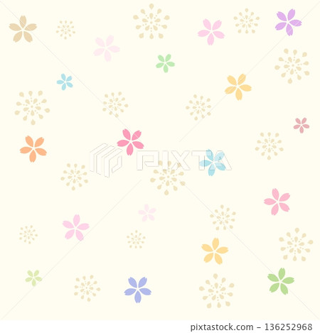 色彩繽紛的櫻花背景插圖 色彩繽紛的櫻花背景插圖 136252968