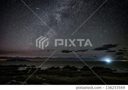 Milky Way at Nagata Inakahama Beach, Yakushima Island in the Offshore Alps (Winter) Milky Way at Nagata Inakahama Beach, Yakushima Island in the Offshore Alps (Winter) 136253569