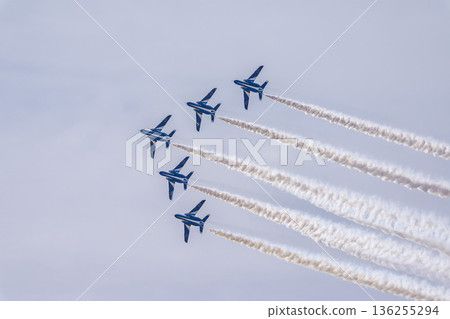 Blue Impulse at Matsushima Air Base of the Japan Air Self-Defense Force, Higashimatsushima City, Miyagi Prefecture 136255294