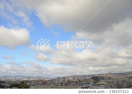 View of Minoh, Ikeda and Nishinomiya from afar 136255321