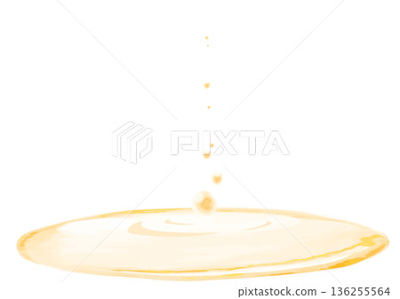 Watercolor illustration of water drops and puddles Watercolor illustration of water drops and puddles 136255564