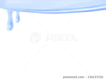 Watercolor illustration of water drops and puddles Watercolor illustration of water drops and puddles 136255591