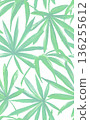 Seamless pattern of hand-drawn tropical plants 136255612