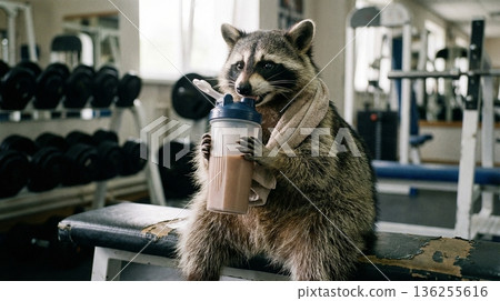 浣熊的蛋白質休息 136255616