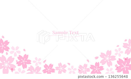 Simple cherry blossom frame 136255648