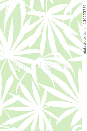 Tropical plant silhouette seamless pattern 136255773