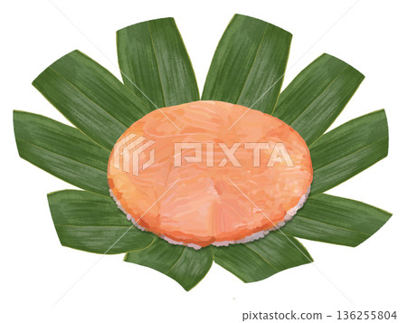 Trout sushi (with bamboo leaves) 136255804