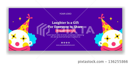 Cover Design Flat Cartoon Hand Drawn Illustration Happy April Fools Day Cover Design Flat Cartoon Hand Drawn Illustration Happy April Fools Day 136255866
