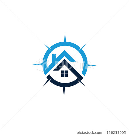House with Compass Logo for Real Estate Property Direction or Construction Business Vector House with Compass Logo for Real Estate Property Direction or Construction Business Vector 136255905