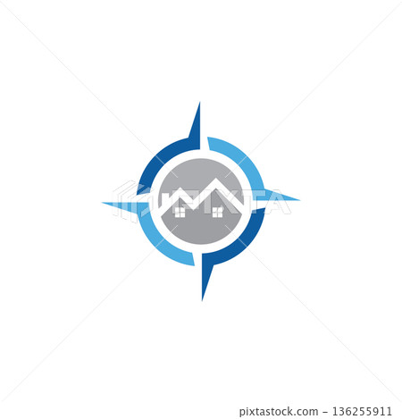 House with Compass Logo for Real Estate Property Direction or Construction Business Vector House with Compass Logo for Real Estate Property Direction or Construction Business Vector 136255911