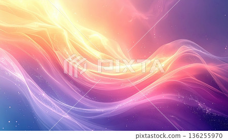 Vibrant abstract fractal background featuring a colorful rainbow wave pattern with bright light curves and celestial stars set against a motion blur texture wallpaper backdrop Vibrant abstract fractal background featuring a colorful rainbow wave pattern with bright light curves and celestial stars set against a motion blur texture wallpaper backdrop 136255970