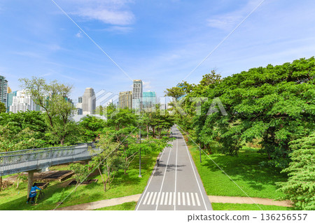 A green urban park A green urban park 136256557
