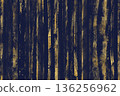 Abstract background with gold brush stroke stripes. Blue background Japanese style dark banner 136256962