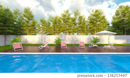 House with pool 136257497