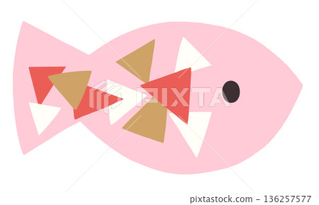 一隻可愛的三角形櫻花魚 136257577