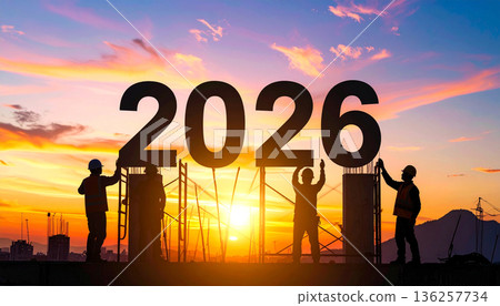 Happy New Year 2026 Celebration at Sunset Happy New Year 2026 Celebration at Sunset 136257734
