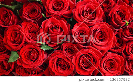 Red Rose Flower Wall Background 136257922