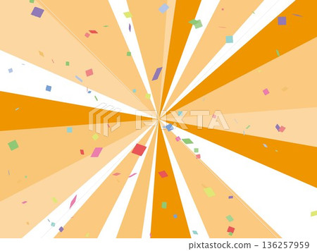 Concentrated lines, confetti, yellow, radial, Concentrated lines, confetti, yellow, radial, 136257959