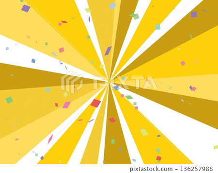 Concentrated lines, confetti, yellow, radial, Concentrated lines, confetti, yellow, radial, 136257988
