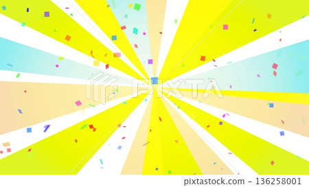 Concentrated lines, confetti, yellow, radial, Concentrated lines, confetti, yellow, radial, 136258001
