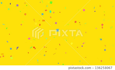Concentrated lines, confetti, yellow, radial, background, illustration Concentrated lines, confetti, yellow, radial, background, illustration 136258067