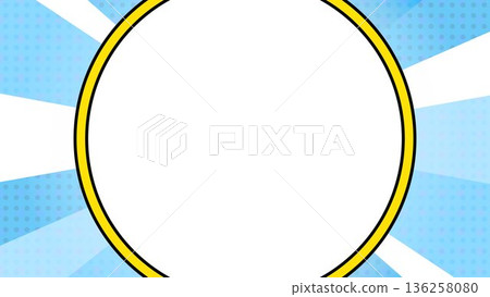 Concentrated lines, confetti, yellow, radial, background, illustration 136258080