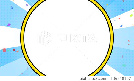 集中的線條、五彩紙屑、黃色、放射狀、背景、插圖 136258107