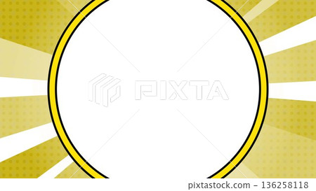 集中的線條、五彩紙屑、黃色、放射狀、背景、插圖 136258118