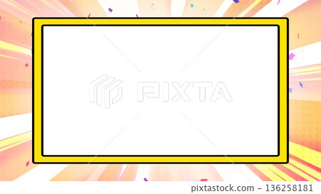 集中的線條、五彩紙屑、黃色、輻射、放射狀、背景、插圖、輻射、金色 136258181