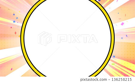 Concentrated lines, confetti, yellow, radiation, radial, background, illustration, radiation, gold, 136258215