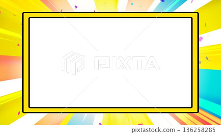 集中的線條、五彩紙屑、黃色、輻射、放射狀、背景、插圖、輻射、金色、黃金 136258285