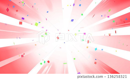 Concentrated lines, confetti, yellow, radiation, radial, background, illustration, radiation, gold, gold 136258321