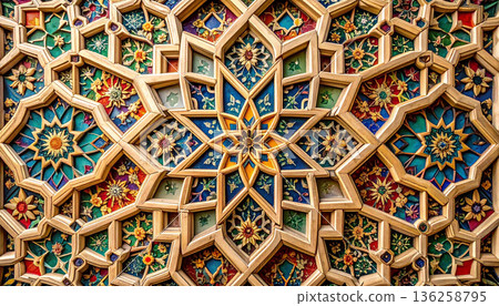 Islamic Geometric Pattern Decorative Background Islamic Geometric Pattern Decorative Background 136258795