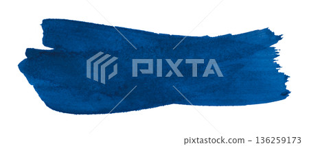 blue watercolor background. Artistic hand paint. Isolated on transparent background. 136259173