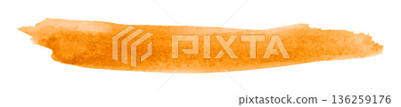 orange watercolor background. Artistic hand paint. Isolated on transparent background. orange watercolor background. Artistic hand paint. Isolated on transparent background. 136259176