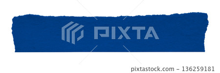 blue crumpled torn tape isolated on transparent background. blue crumpled torn tape isolated on transparent background. 136259181