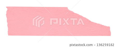 pink crumpled torn tape isolated on transparent background. pink crumpled torn tape isolated on transparent background. 136259182